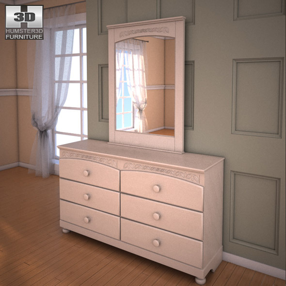 Ashley Cottage Retreat Dresser Mirror By Humster3d 3docean