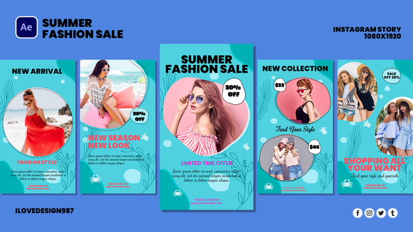 Summer Fashion Sale Product Promo template preview