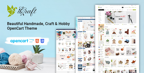 iCraft - Handmade, Craft & Hobby Minimal OpenCart Theme