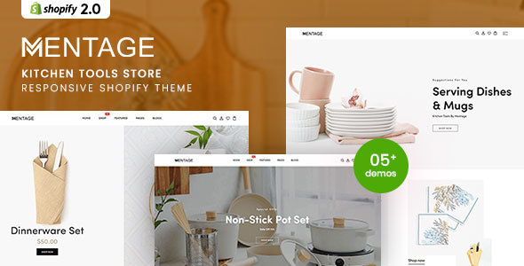 Mentage - Kitchen Tools Responsive Shopify Theme