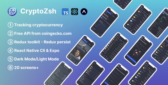 CryptoZsh - Tracking cryptocurrency Template UI