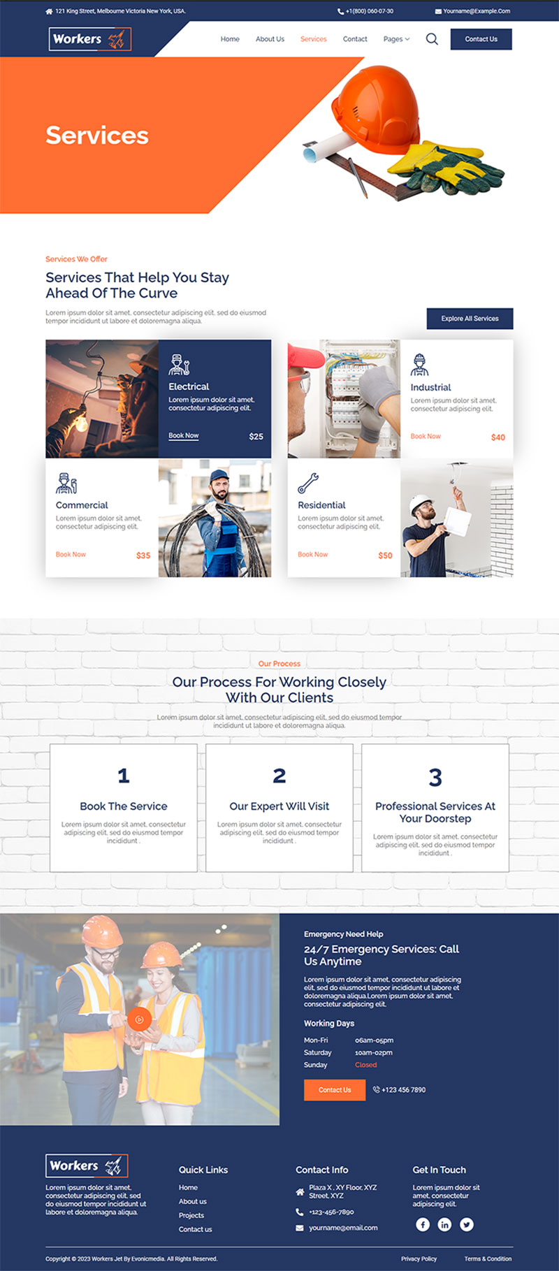 WorkersJet - Handyman & Repair Service Elementor Template Kit by ...