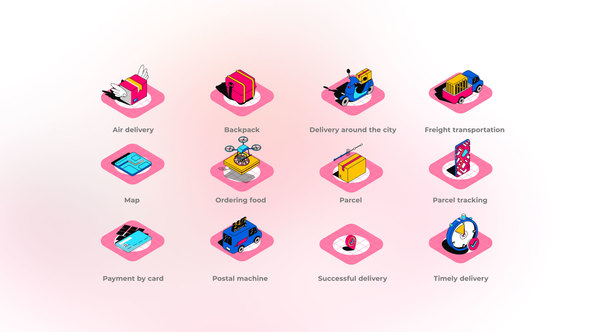Delivery - Isometric Icons