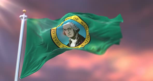 Flag of Washington state,United States of America alt