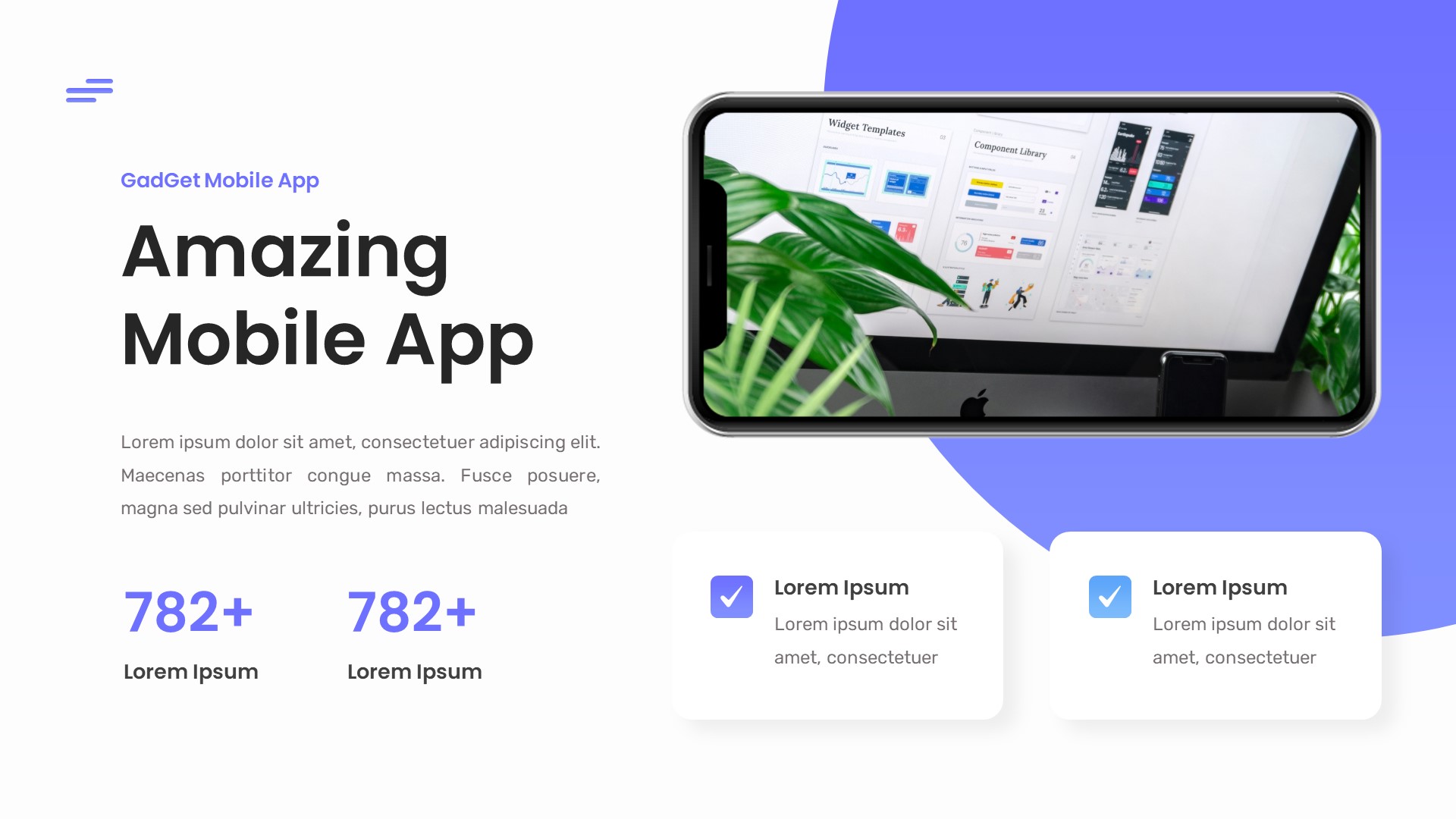 Gadget - Mobile App & SAAS Powerpoint Template, Presentation Templates