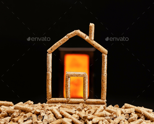 Wood pellets house
