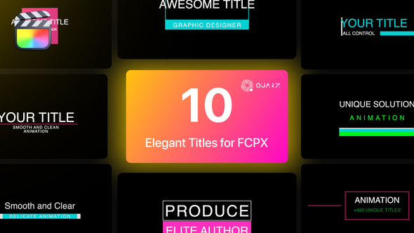 Elegant Titles for Final Cut Pro X Vol. 01