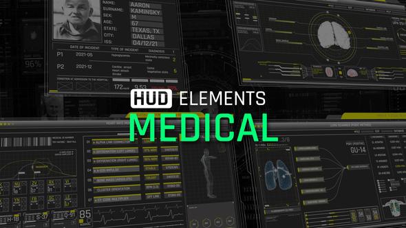 HUD Elements Medical For Premiere Pro