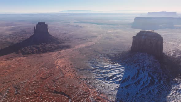 Breathtaking Nature Landscape Covered By Fresh White Snow Early Winter Morning alt