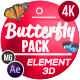 Butterfly Pack - Element 3D - VideoHive Item for Sale