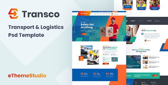 Transco - Transport and Logistic Psd Template