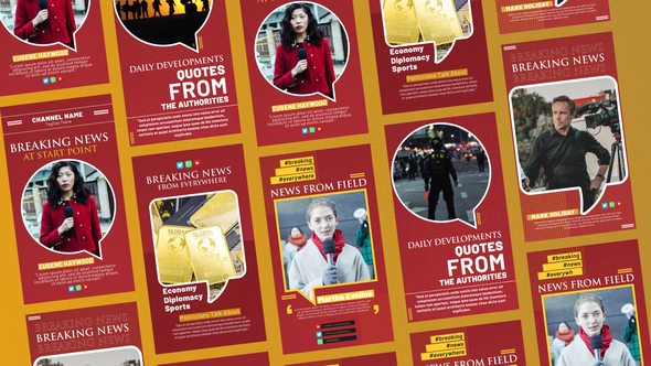 News Quotes Stories Product Promo template preview