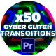 Cyber Glitch Transitions For Premiere Pro - VideoHive Item for Sale