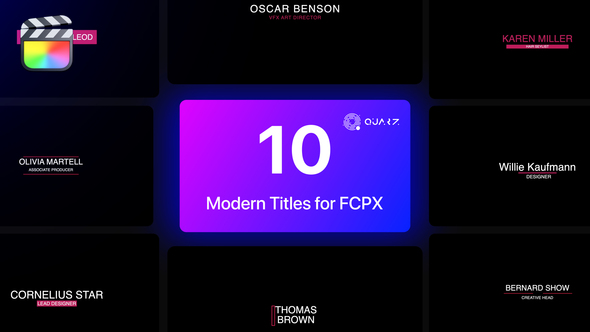 Modern Titles for Final Cut Pro X Vol. 01