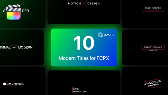 Modern Titles for Final Cut Pro X Vol. 02