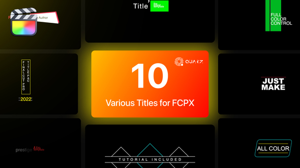 Various Titles for Final Cut Pro X Vol. 01