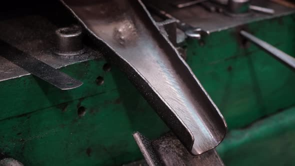 An Industrial Lathe Processes Metal alt