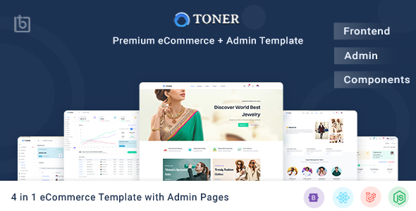 Toner - eCommerce Template + Admin Pages