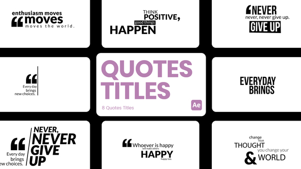 Quotes Titles for After Effects Titles template preview
