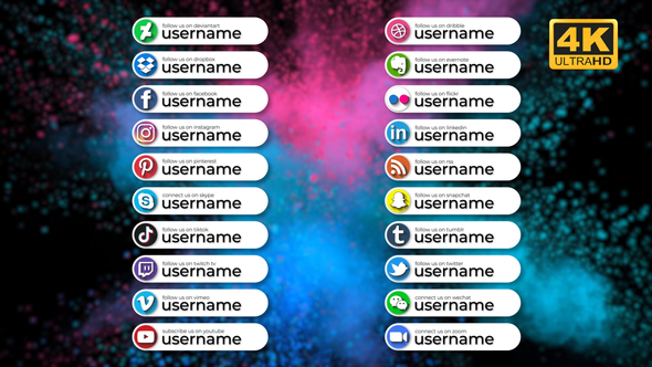 Social Media Pack 4K Elements template preview
