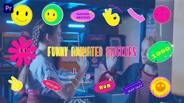 Animated Premiere Pro Funny Stickers
