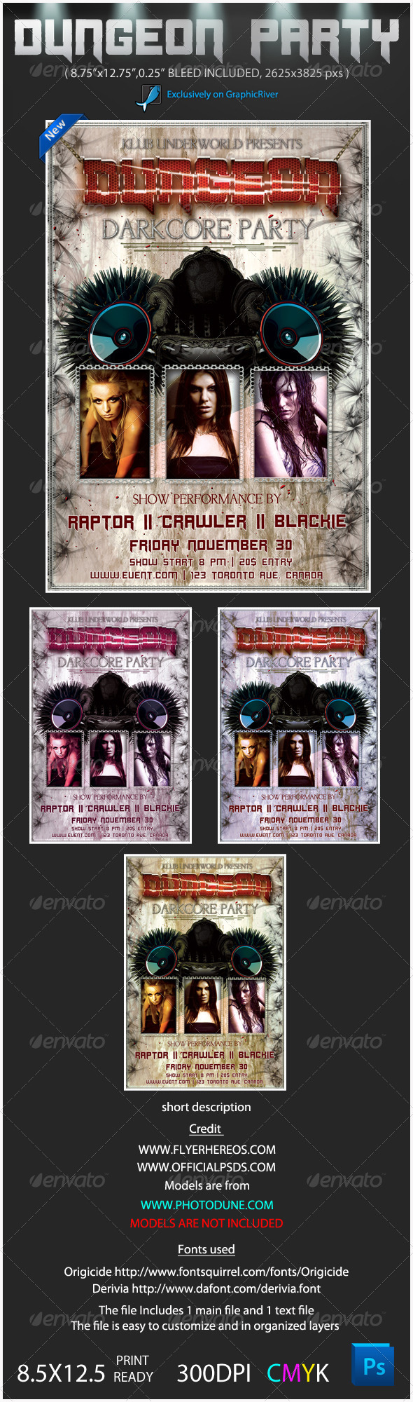 Darkcore Party Poster Flyer - Clubs & Parties Events