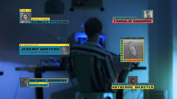 Old School Lower Thirds Elements template preview