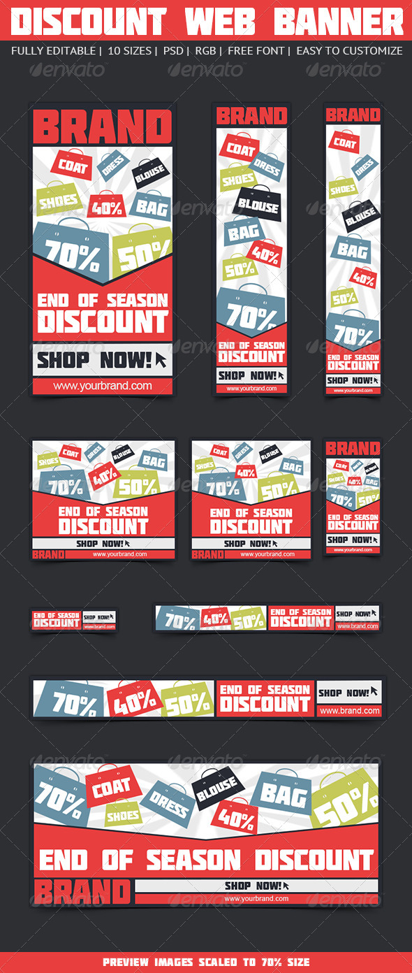Discount Web Banners - Banners & Ads Web Elements