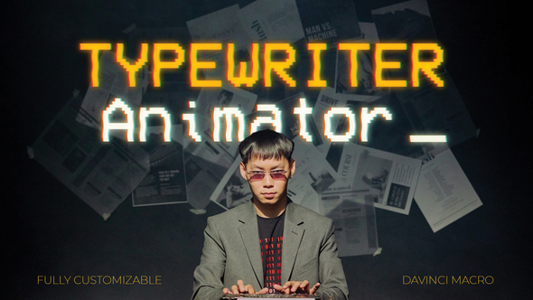 VHS Typewriter Text Animator