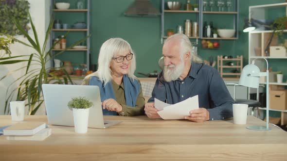 An Elderly Man and Woman Pay Bills And Manage AaBudget Do Accounting Checks alt