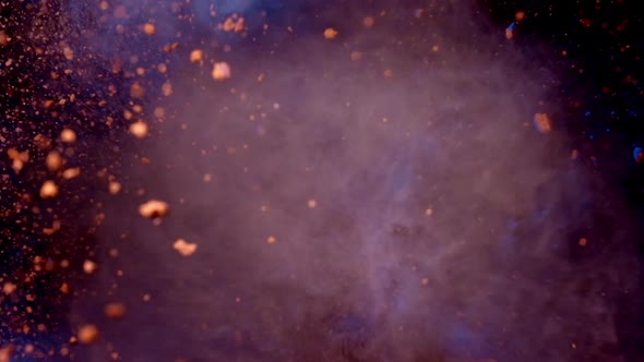 Color Mix Slow Motion of Colored Powder alt