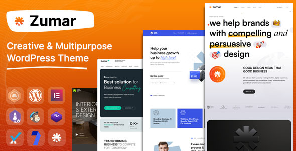 Zumar – Creative & Multipurpose WordPress Theme