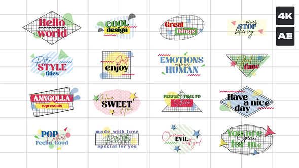90s Retro Titles | AE Titles template preview