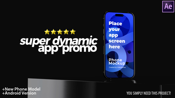 Super Dynamic App Promo - Phone 14 Demo Video Mockup Kit