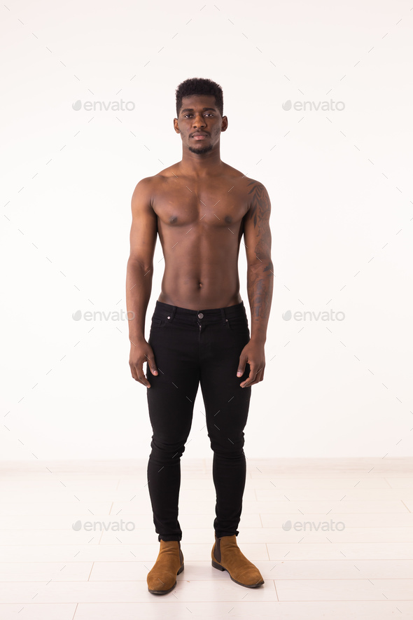 Full body image of male bodybuilder. Stock Photo