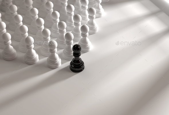 Leadership Concepts Illustrated A 3d Chess Board Game Render