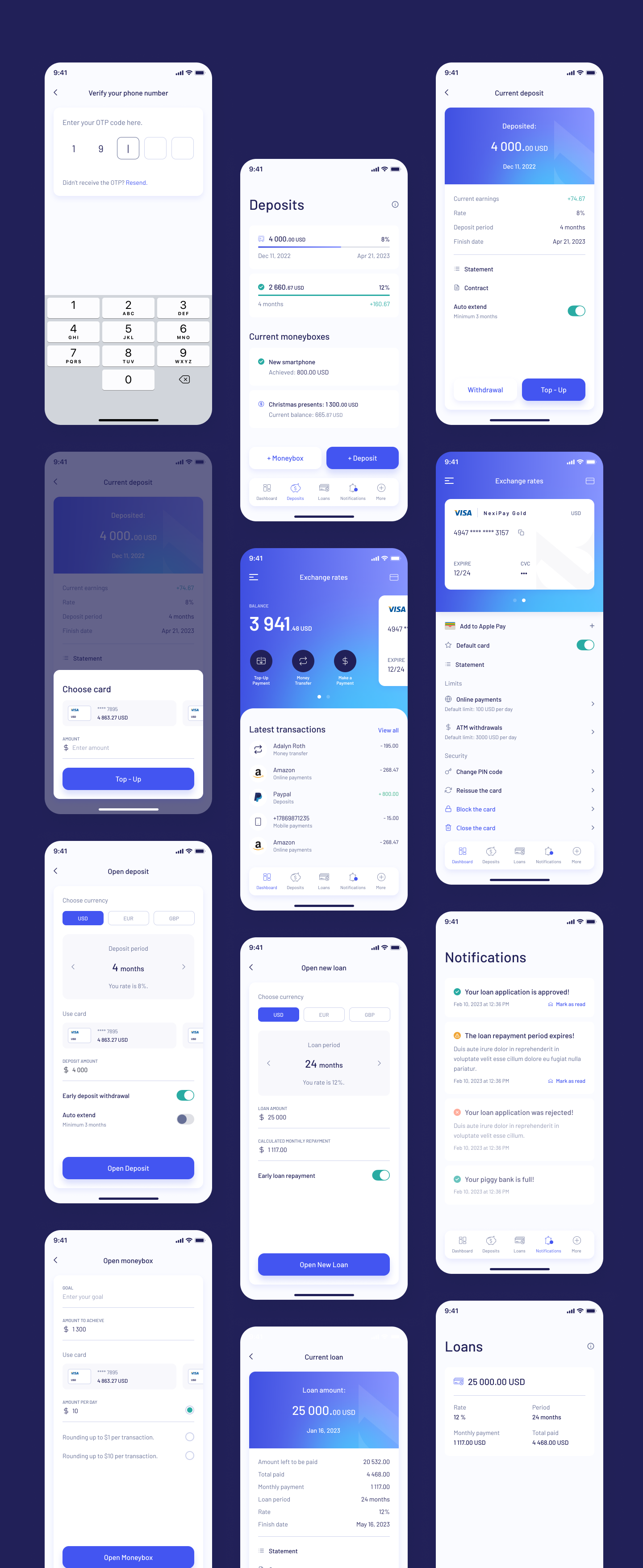 Nexipay - Banking Mobile App Figma UI Template by PixelWhiz | ThemeForest