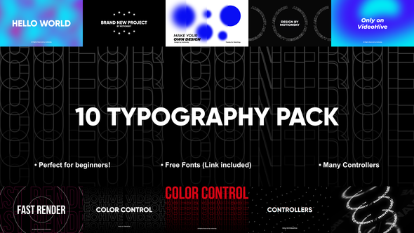 10 Awesome Typography Pack | After Effects