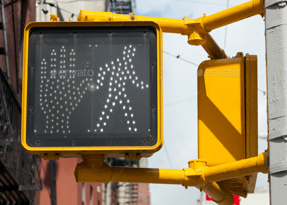 Pedestrian traffic light in New York