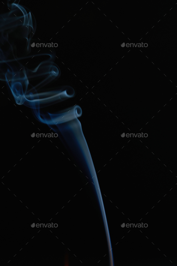 Abstract Smoke on black Background - Stock Photo - Images