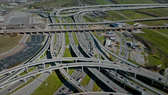 Complex Multilane Highway Intersection, Stock Footage 