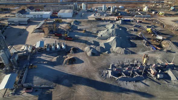 The territory of the concrete plant. alt