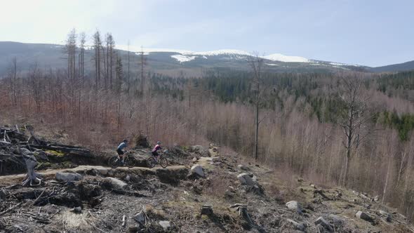 Bikers On Single Track