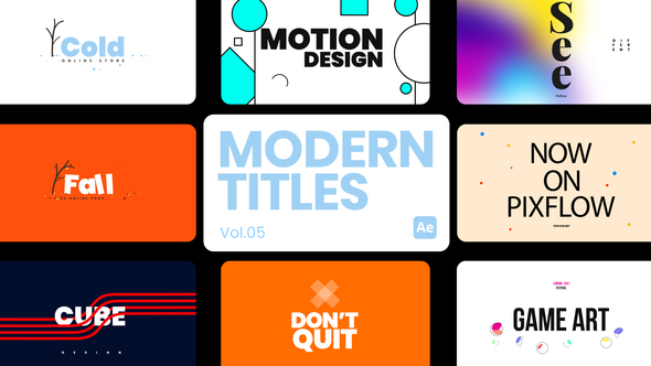 Modern Titles 05 for After Effects Titles template preview