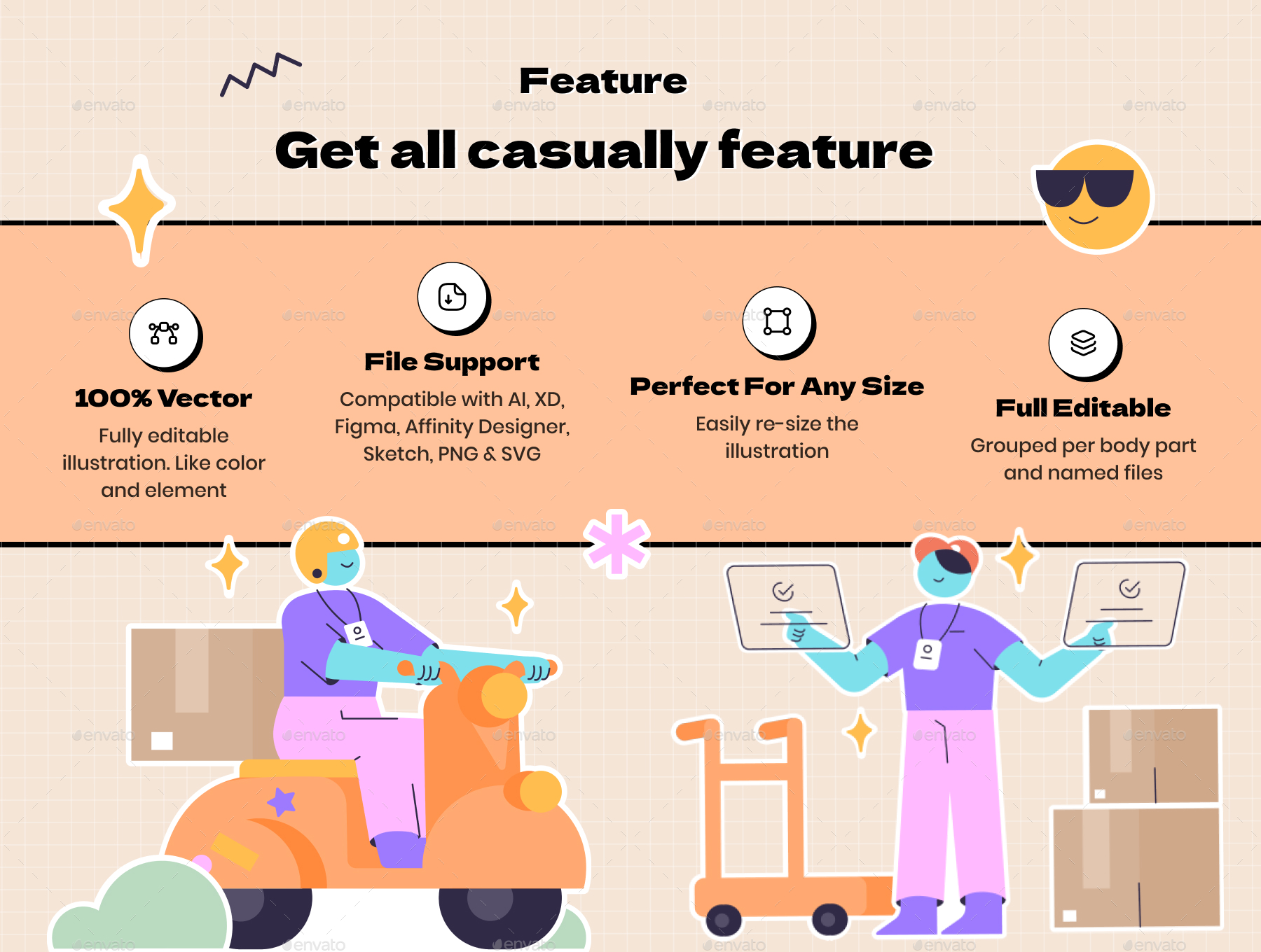 Product Delivery Services Illustration, Graphics | GraphicRiver