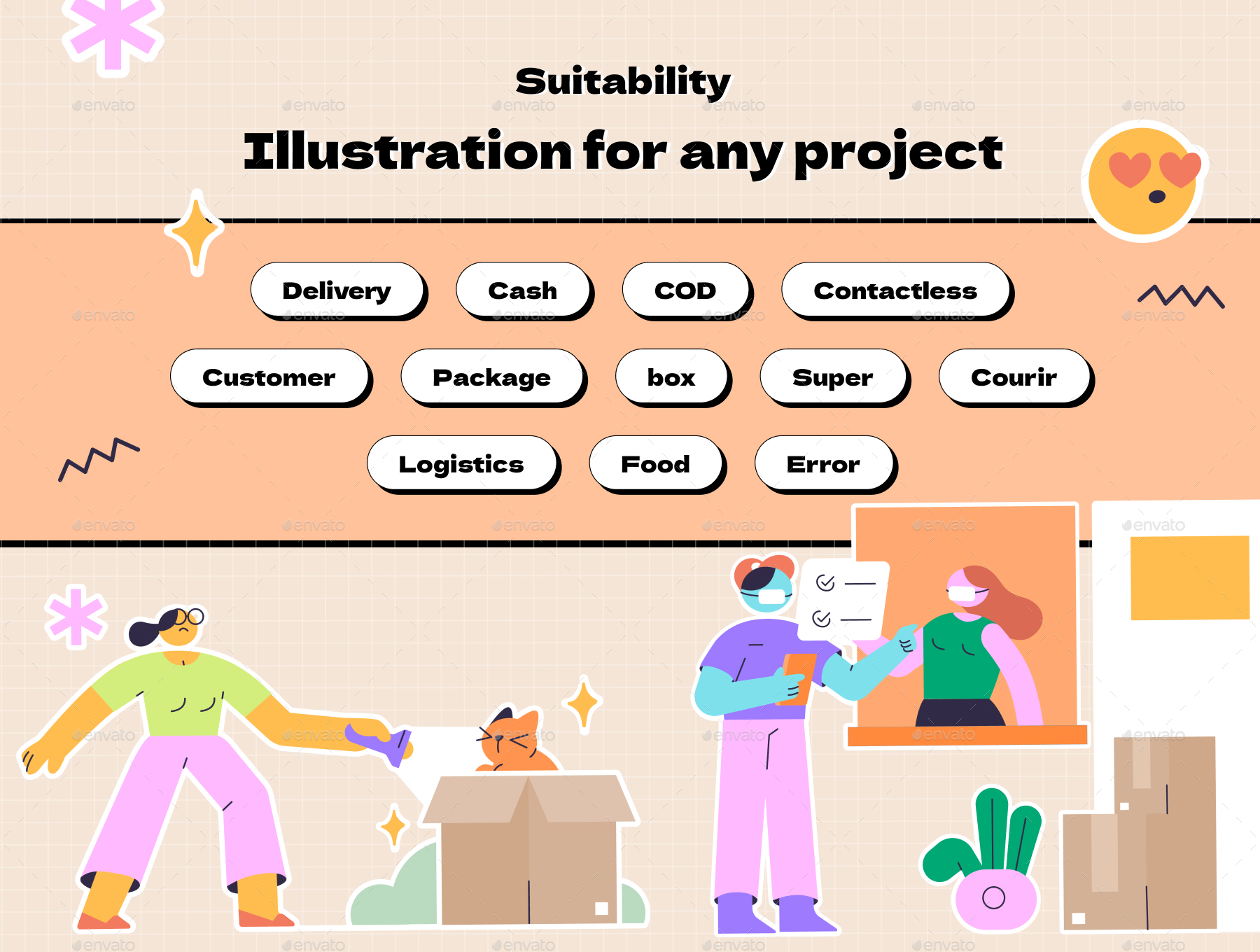 Product Delivery Services Illustration, Graphics | GraphicRiver