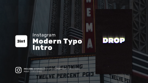 Instagram Modern Typo Intro