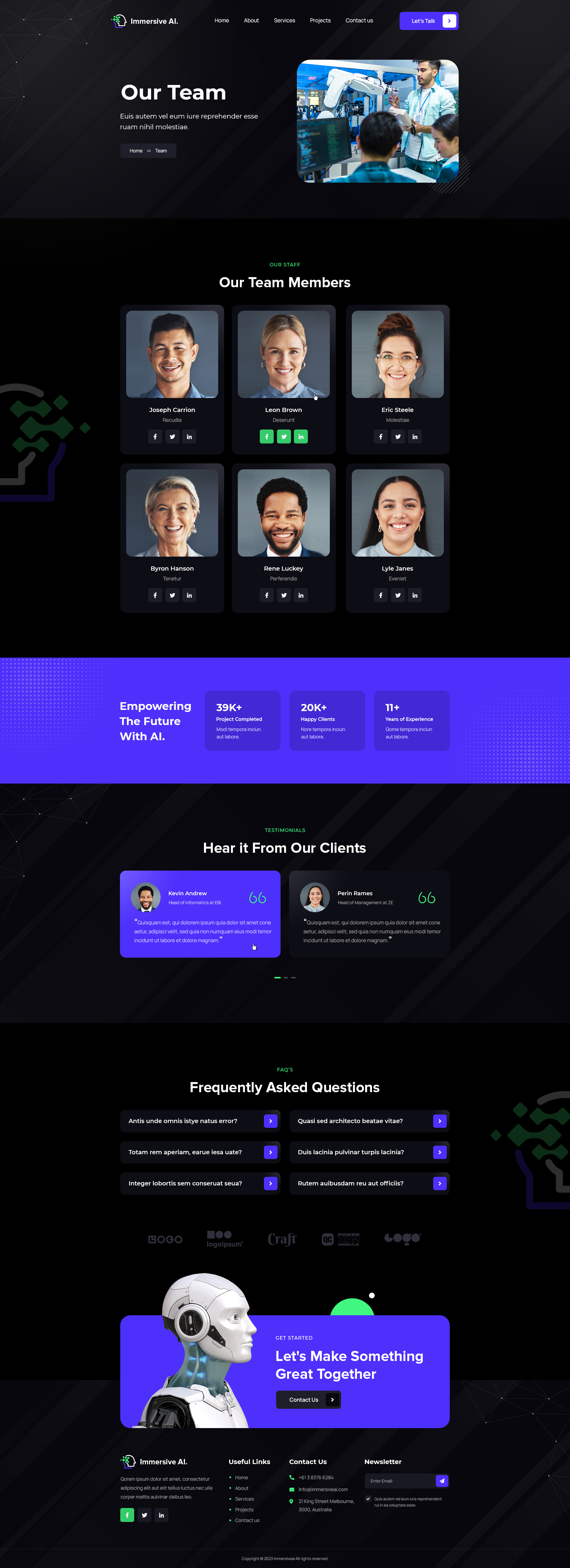Immersive AI | Robotics PSD Template by designingmedia | ThemeForest