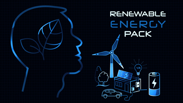 Renewable Energy Pack Infographics template preview