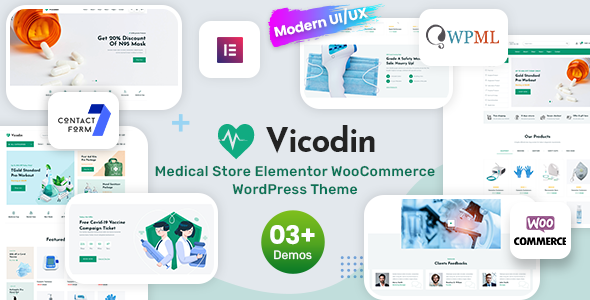 Vicodin – Medical Store WordPress Theme